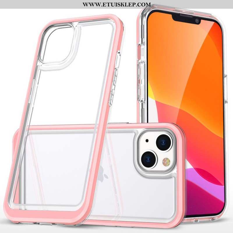 Etui do iPhone 14 Krawędzie W Kolorze Kryształu